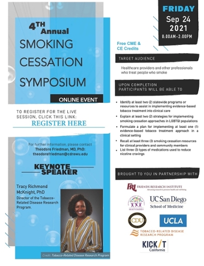 flyer for 4th annual smoking cessation symposium