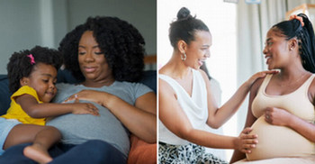 two women pregnant